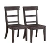Zara Antique Black Wood Side Chair (Set of 2) by Unbranded -Boraam Sales Store antique black unbranded accent chairs aa016 sc012 64 1000