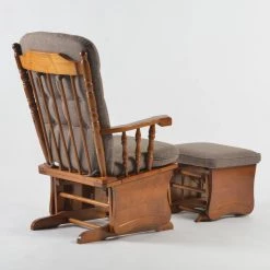 Antique Brown Retro and Rustic Style Gliding Chair with Ottoman by Unbranded 18 Antique Brown Retro and Rustic Style Gliding Chair with Ottoman by Unbranded -Boraam Sales Store antique brown unbranded rockers gliders ottomans sxb3952441 31 1000