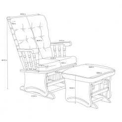 Antique Brown Retro and Rustic Style Gliding Chair with Ottoman by Unbranded 17 Antique Brown Retro and Rustic Style Gliding Chair with Ottoman by Unbranded -Boraam Sales Store antique brown unbranded rockers gliders ottomans sxb3952441 76 1000