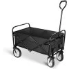 Black Heavy Duty Folding Portable Cart with Removable Canopy by Unbranded 2 Black Heavy Duty Folding Portable Cart with Removable Canopy by Unbranded -Boraam Sales Store antique oak sandy gray finish unbranded kitchen carts jlm 110507841 64 1000