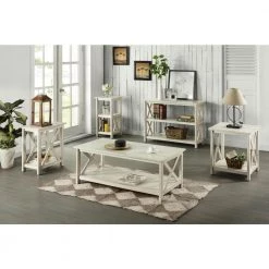 Jamestown 48 in. White Wash Large Rectangle Wood Coffee Table with Shelf by Boraam 11 Jamestown 48 in. White Wash Large Rectangle Wood Coffee Table with Shelf by Boraam -Boraam Sales Store antique white boraam coffee tables 77409 31 1000