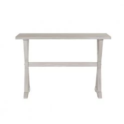 Jamestown 48 in. White Wash Standard Rectangle Wood Console Table by Boraam -Boraam Sales Store antique white boraam console tables 77406 c3 1000
