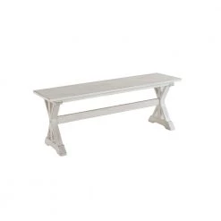 Jamestown White Wash Dining Bench by Boraam