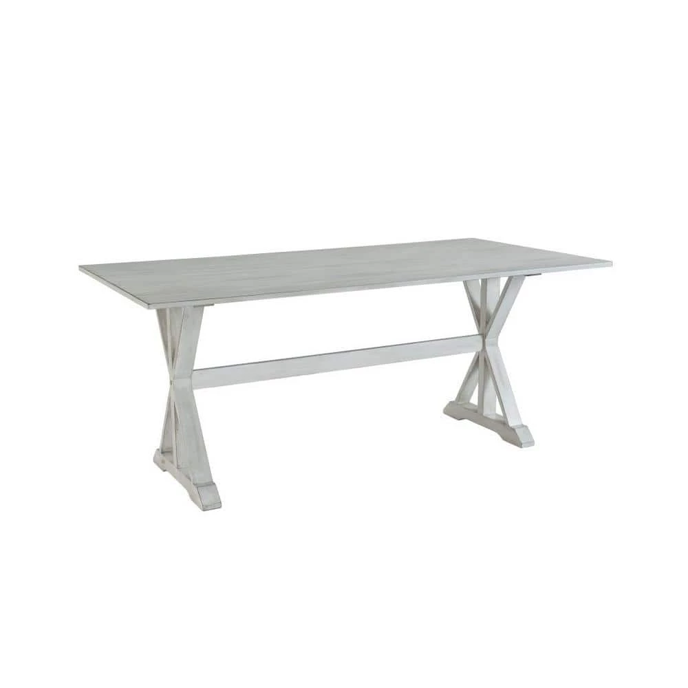 Jamestown 7-Piece Antique White Wash Wood Dining Set, Table Plus 6-Chairs by Boraam 5 Jamestown 7-Piece Antique White Wash Wood Dining Set, Table Plus 6-Chairs by Boraam - Image 3