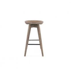 Bali 29 in. Product Height Swivel Backless Bar Stool - Barnwood Wire-Brush by Boraam