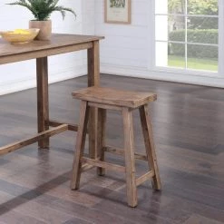 Sonoma 24 in. Barnwood Wire-Brush Backless Saddle Stool by Boraam 14 Sonoma 24 in. Barnwood Wire-Brush Backless Saddle Stool by Boraam -Boraam Sales Store barnwood wire brush boraam bar stools 75024 1f 1000
