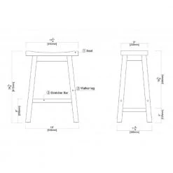 Sonoma 24 in. Barnwood Wire-Brush Backless Saddle Stool by Boraam 11 Sonoma 24 in. Barnwood Wire-Brush Backless Saddle Stool by Boraam -Boraam Sales Store barnwood wire brush boraam bar stools 75024 40 1000