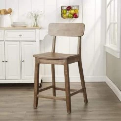 Torino 39 in. H Barnwood Wire-Brush Wood Counter Stool by Boraam -Boraam Sales Store barnwood wire brush boraam bar stools 76724 31 1000
