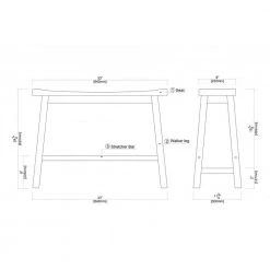 Sonoma 33 in. W x 24 in. H x 9 in. D Barnwood Wire-Brush Dining Bench by Boraam -Boraam Sales Store barnwood wire brush boraam dining benches 75025 44 1000