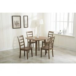 Boulder Barnwood Wire-Brush Wood Dining Chair (Set of 2) by Boraam -Boraam Sales Store barnwood wire brush boraam dining chairs 71026 31 1000