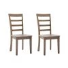 Boulder Barnwood Wire-Brush Wood Dining Chair (Set of 2) by Boraam 1 Boulder Barnwood Wire-Brush Wood Dining Chair (Set of 2) by Boraam -Boraam Sales Store barnwood wire brush boraam dining chairs 71026 64 1000