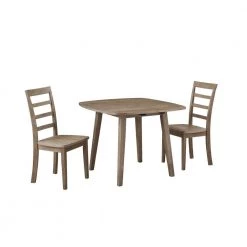 5-Piece Boulder Barnwood Wire-Brush Dining Set by Boraam