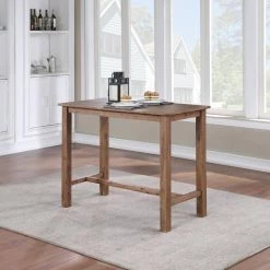 Sonoma 47.25 in. Pub Table in Driftwood Gray by Boraam -Boraam Sales Store barnwood wire brush boraam kitchen dining tables 75026 31 1000