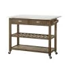 Sonoma Barnwood Wire-Brush Kitchen Cart with Drop-Leaf by Boraam -Boraam Sales Store barnwood wire brush boraam kitchen islands 12508 64 1000