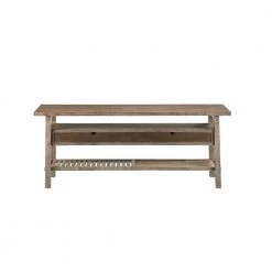 Sonoma 62 in. Barnwood Wire Brush Wood TV Stand with 2-Drawer Fits TVs Up to 55 in. with Shelves by Boraam -Boraam Sales Store barnwood wire brush boraam tv stands 75032 66 1000