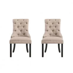 Beth Beige Tufted Dining Chair, Set of 2 by Boraam