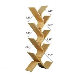 24.61 in.Beige Bamboo 8-shelf Bookcase with Open Storage by Unbranded -Boraam Sales Store beige unbranded bookcases bookshelves spk lqw1 4065 4f 1000