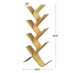 24.61 in.Beige Bamboo 8-shelf Bookcase with Open Storage by Unbranded -Boraam Sales Store beige unbranded bookcases bookshelves spk lqw1 4065 c3 1000