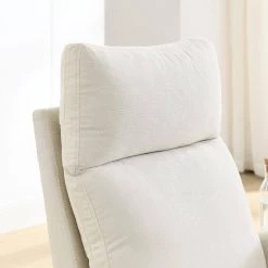 27.6 in. W Beige Arm Rocking Chair Modern Accent High Backrest Living Room Lounge, 2 Side Pocket by Unbranded -Boraam Sales Store beige unbranded rockers gliders ottomans gm h 536 4f 1000