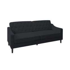 77.2 in. Wide Square Arm Polyester Straight Sofa in Black by Unbranded 14 77.2 in. Wide Square Arm Polyester Straight Sofa in Black by Unbranded -Boraam Sales Store bkack unbranded sofas couches crlw22341939 40 1000
