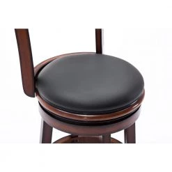 Palmetto 37.5 in. Brandy Finish Wood Frame Counter Height Bar Stool by Boraam -Boraam Sales Store black and brandy boraam bar stools 48124 1f 1000