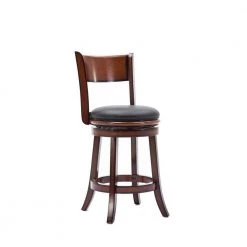 Palmetto 37.5 in. Brandy Finish Wood Frame Counter Height Bar Stool by Boraam
