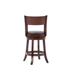Palmetto 37.5 in. Brandy Finish Wood Frame Counter Height Bar Stool by Boraam -Boraam Sales Store black and brandy boraam bar stools 48124 66 1000