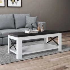 47.2 in. Rectangle Coffee Table by Unbranded -Boraam Sales Store black and white unbranded coffee tables crlw22342946 31 1000