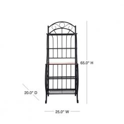 Valencia Black Baker's Rack by Boraam 11 Valencia Black Baker's Rack by Boraam -Boraam Sales Store black boraam baker s racks 12500 40 1000