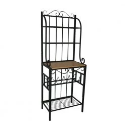 Praha 25 in. W Baker's Rack in Black by Boraam