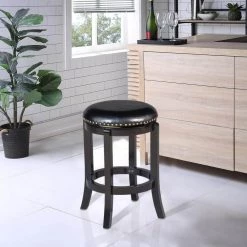 Cordova 24 in. Black Swivel Cushioned Bar Stool by Boraam 11 Cordova 24 in. Black Swivel Cushioned Bar Stool by Boraam -Boraam Sales Store black boraam bar stools 33624 31 1000