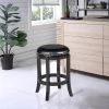 Cordova 24 in. Black Swivel Cushioned Bar Stool by Boraam -Boraam Sales Store black boraam bar stools 33624 64 1000