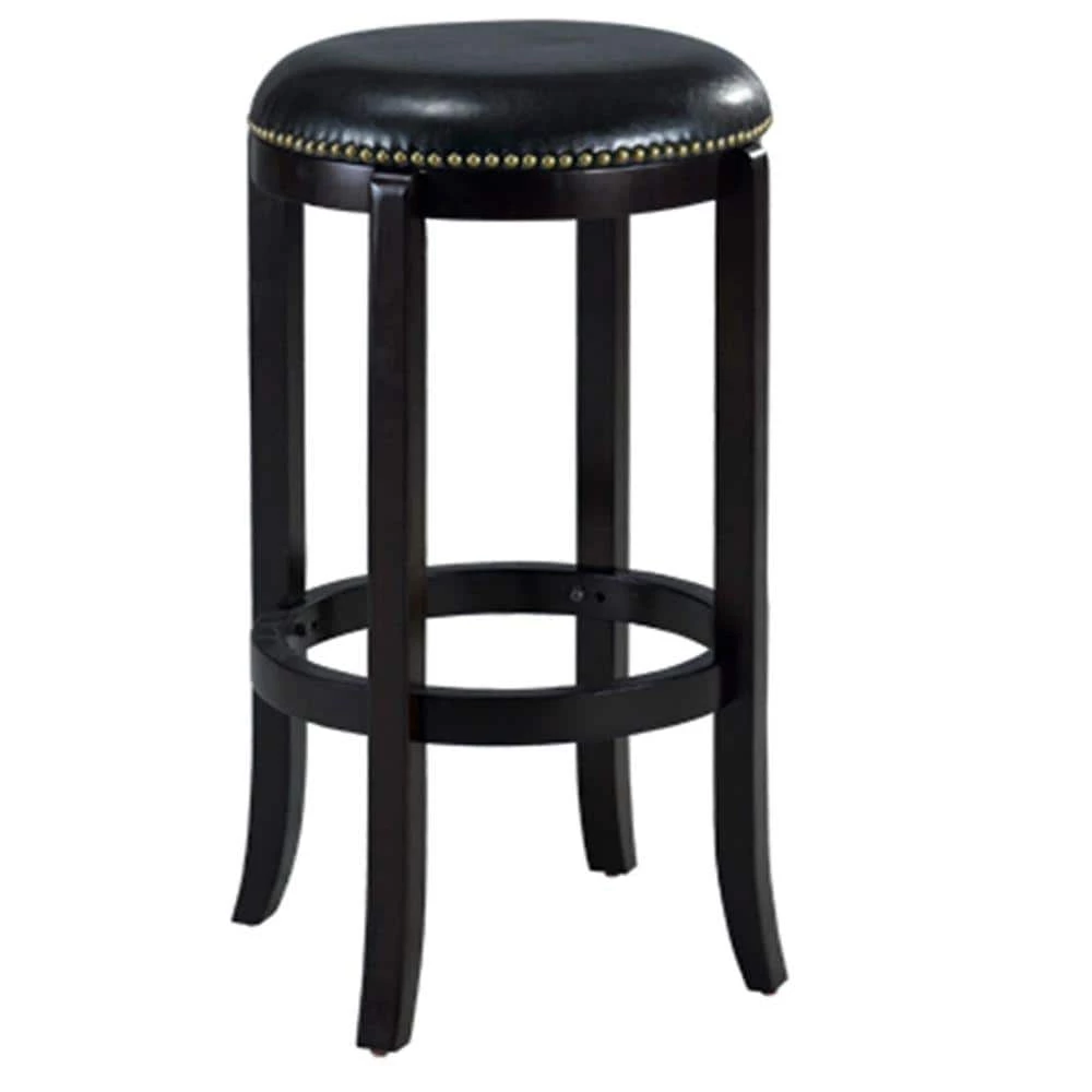 Cordova 24 in. Black Swivel Cushioned Bar Stool by Boraam 4 Cordova 24 in. Black Swivel Cushioned Bar Stool by Boraam - Image 2
