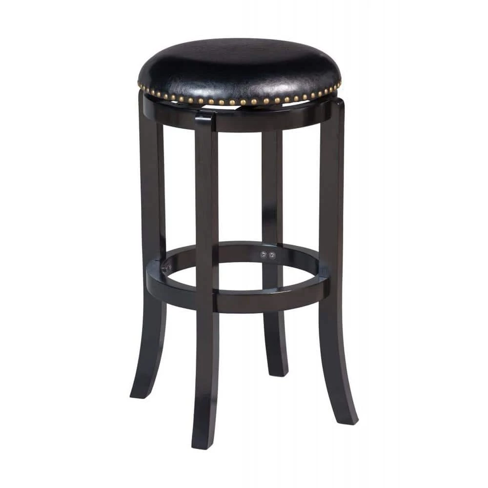 Cordova 29 in. Black Swivel Cushioned Bar Stool by Boraam 4 Cordova 29 in. Black Swivel Cushioned Bar Stool by Boraam - Image 2