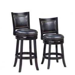 24 in. Black Bristol Swivel Stool by Boraam -Boraam Sales Store black boraam bar stools 42524 4f 1000