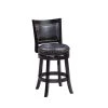 24 in. Black Bristol Swivel Stool by Boraam -Boraam Sales Store black boraam bar stools 42524 64 1000