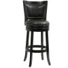 Bristol 29 in. Black Swivel Cushioned Bar Stool by Boraam -Boraam Sales Store black boraam bar stools 42529 64 1000
