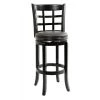 Kyoto 29 in. Black Swivel Cushioned Bar Stool by Boraam -Boraam Sales Store black boraam bar stools 45230 64 1000