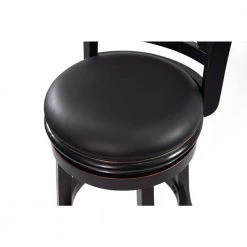 Florence 24 in. Black Swivel Cushioned Bar Stool by Boraam -Boraam Sales Store black boraam bar stools 45724 44 1000