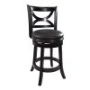 Florence 24 in. Black Swivel Cushioned Bar Stool by Boraam -Boraam Sales Store black boraam bar stools 45724 64 1000