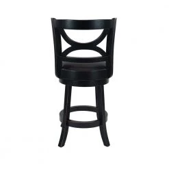 Florence 24 in. Black Swivel Cushioned Bar Stool by Boraam -Boraam Sales Store black boraam bar stools 45724 66 1000