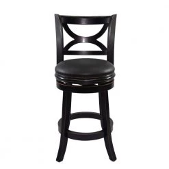 Florence 24 in. Black Swivel Cushioned Bar Stool by Boraam -Boraam Sales Store black boraam bar stools 45724 c3 1000