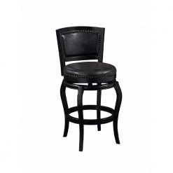 Harris 45 in. High Back Wood Memory 29 in. Barstool in Black by Boraam