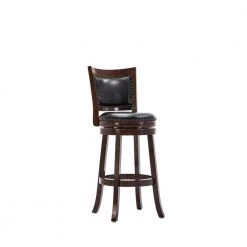 Bristol 29 in. Cappuccino Swivel Cushioned Bar Stool by Boraam