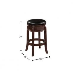 Hamilton 24 in. Cappuccino Swivel Cushioned Bar Stool by Boraam -Boraam Sales Store black cappuccino boraam bar stools 43824 40 1000