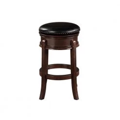 Hamilton 24 in. Cappuccino Swivel Cushioned Bar Stool by Boraam