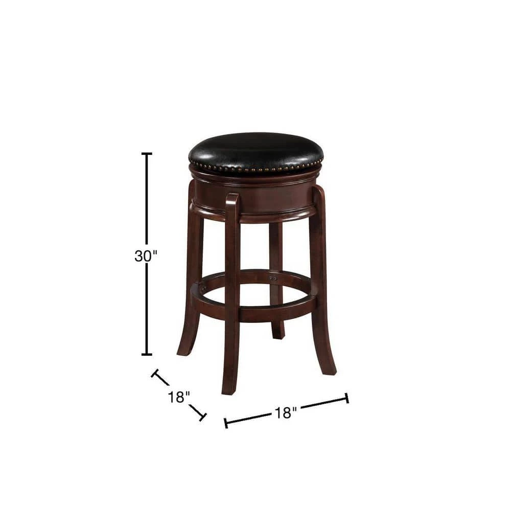 Hamilton 29 in. Cappuccino Swivel Cushioned Bar Stool by Boraam 5 Hamilton 29 in. Cappuccino Swivel Cushioned Bar Stool by Boraam - Image 3