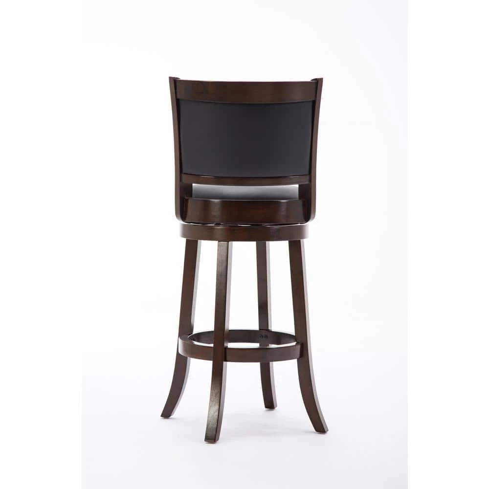 Augusta 29 in. Cappuccino Swivel Cushioned Bar Stool by Boraam 4 Augusta 29 in. Cappuccino Swivel Cushioned Bar Stool by Boraam - Image 2