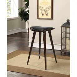 Lucio 29 in Product Height Oval Backless Bar Stool - Cappuccino/Black by Boraam -Boraam Sales Store black cappuccino boraam bar stools 57129 31 1000