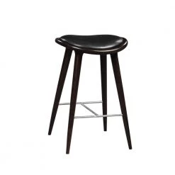 Lucio 29 in Product Height Oval Backless Bar Stool - Cappuccino/Black by Boraam